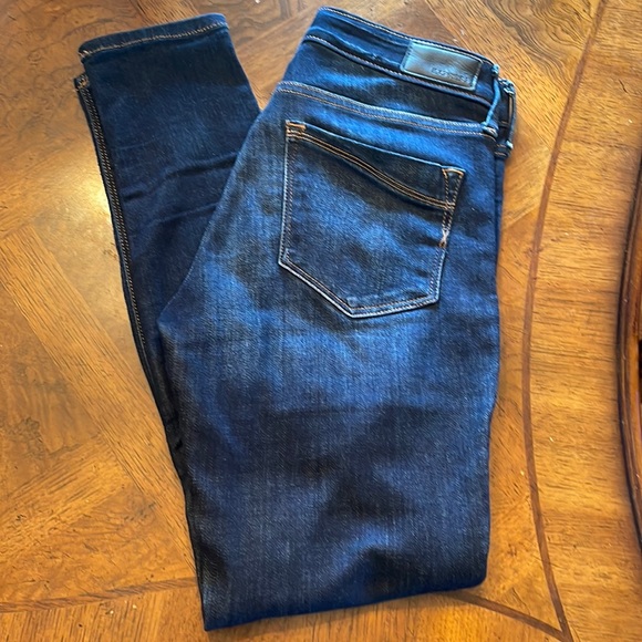 Express Stretch Legging Mid-Rise dark wash Jeans size O short  0S - Picture 1 of 13